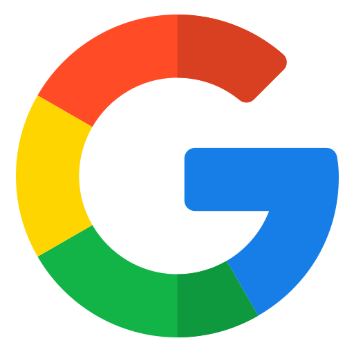 G.et i Googles logga i regnbågens färger.